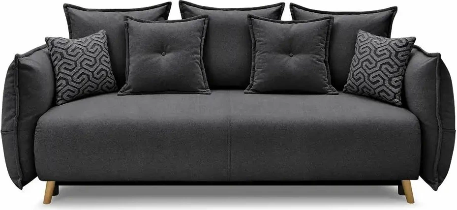 Divan-krevat treshe, Atelier del Sofa, Puffy, antracit