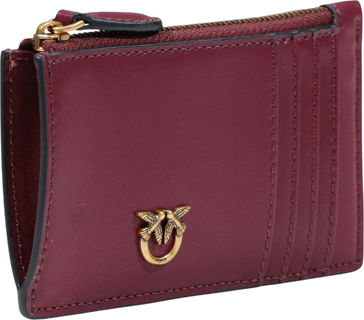 Portofol kartash Pinko Airone Vitello Seta 100251 A0F1 për femra, vjollcë rrushi