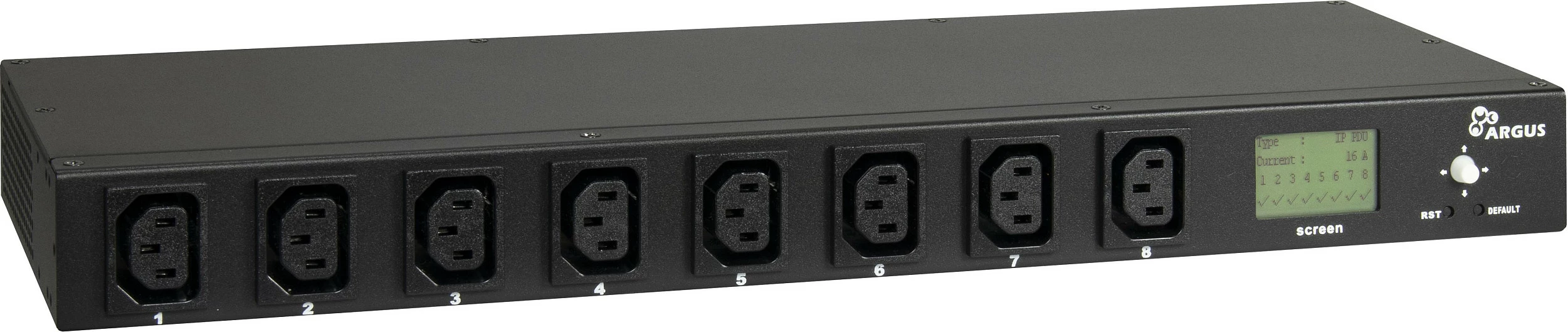 PDU Inter-Tech IPC PDU SA-0816, 16A, për rack 19", 8 dalje IEC, me ekran LCD