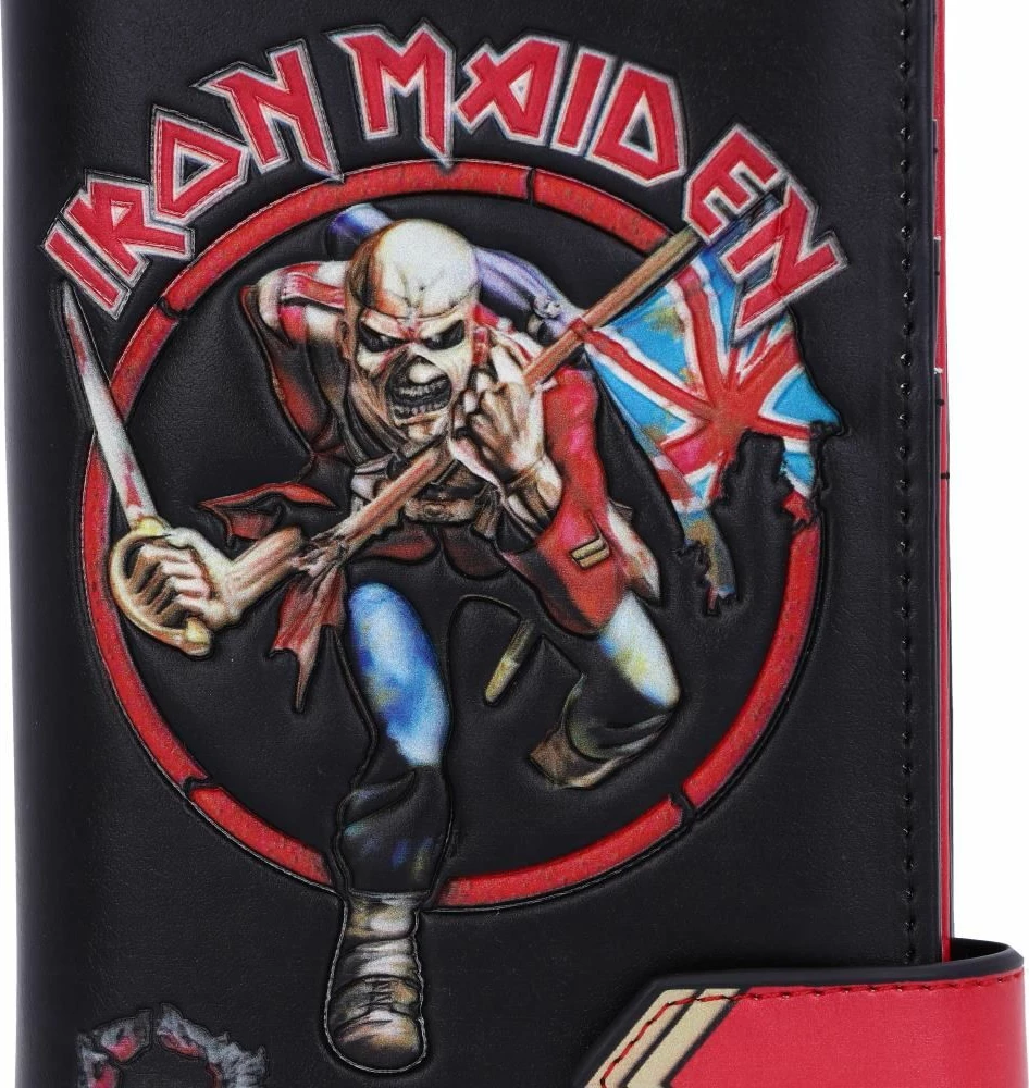 Portofol NEMESIS NOW Iron Maiden "Eddie the Trooper", me ndarje për kartela dhe para, i zi/kuq