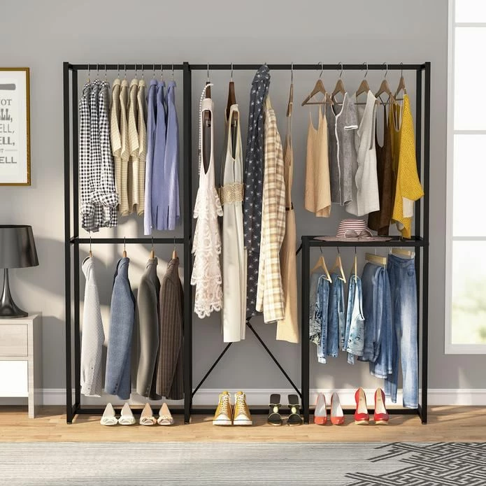 Varëse metalike për rroba, ngjyrë e zezë, Skye Decor, B161, 170x180x40 cm