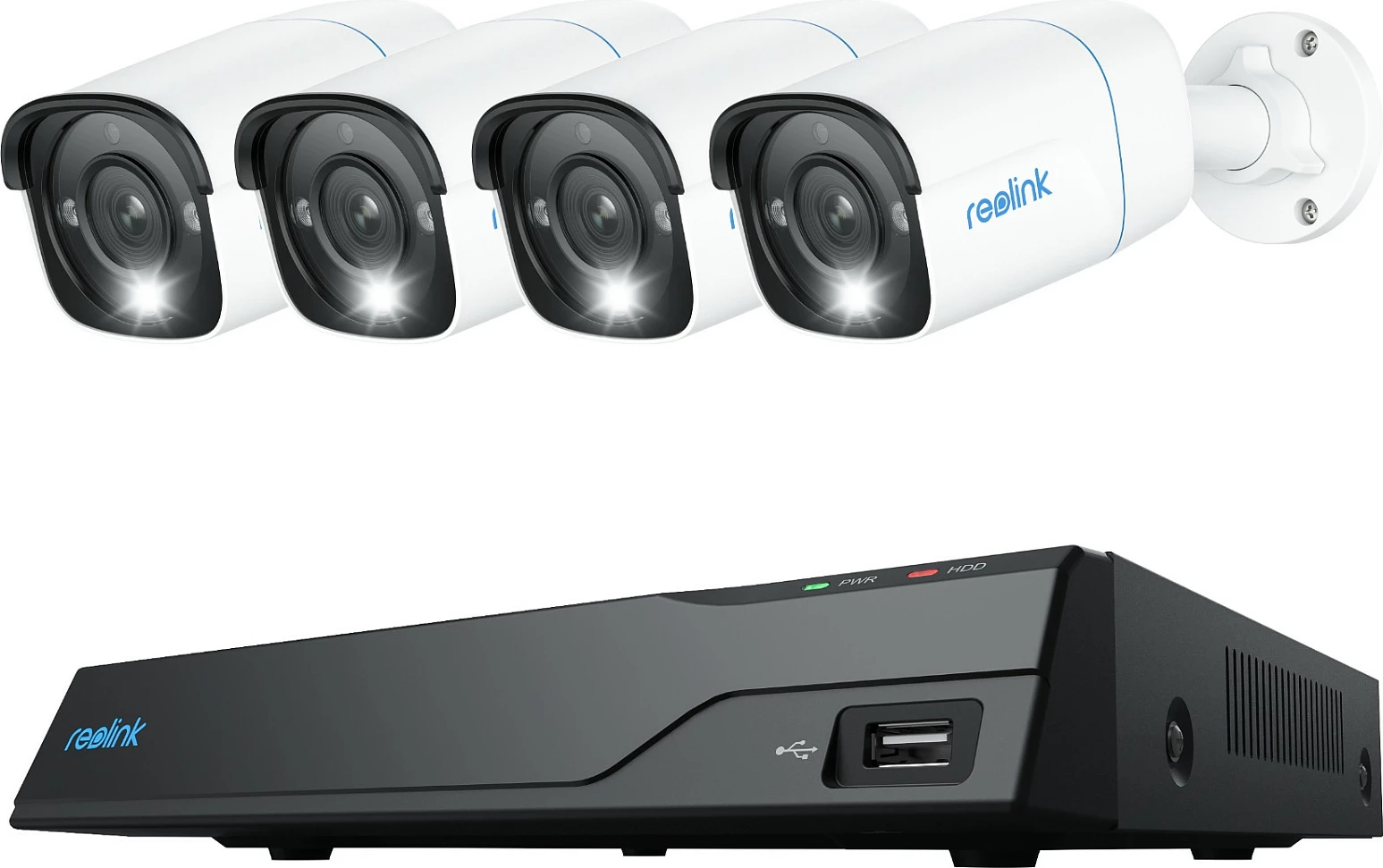 Sistem sigurie Reolink NVS8-8MB4, 4K UHD, 8 kanale, 100 ft natë e qartë, detektim i zgjuar, me kabllo, brenda/jashtë