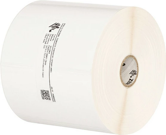 Etiketa për printer Zebra PolyE 3100T 102x51mm, 590 etiketa/rrotull, 4 rrotulla, të bardha