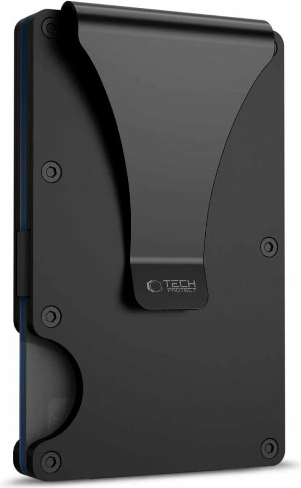 Kuletë kartelash RFID Tech-Protect Thorn, deri 8 kartela, klip metalik për banknota, e zezë, 1 copë