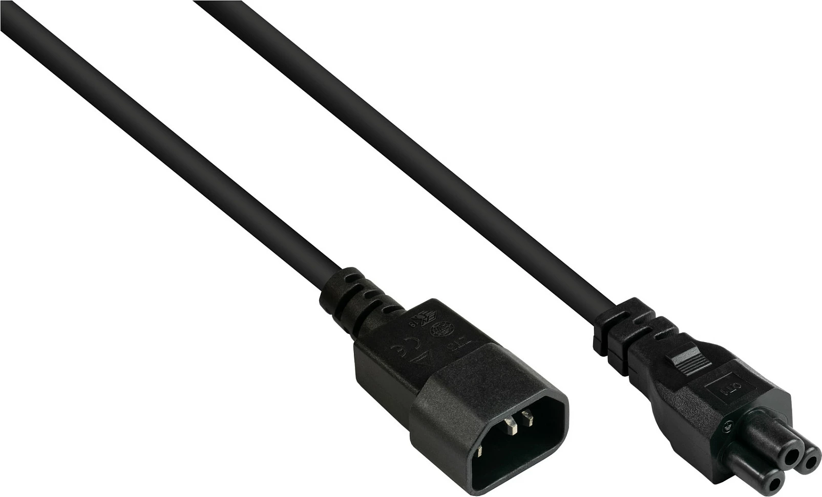 Kabllo zgjatëse rryme GoodConnections C14-C5, 5 m, e zezë