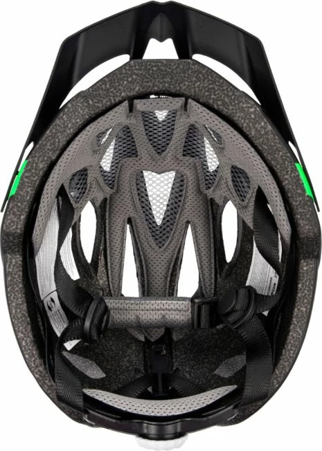 Helmetë biçiklete Meteor unisex, e zezë-gjelbër
