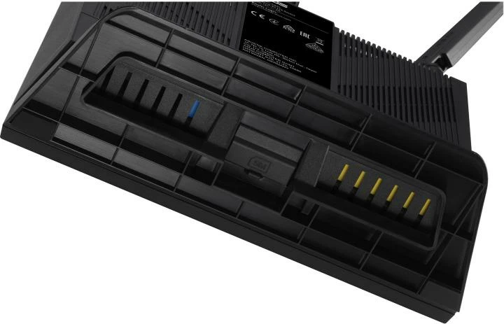 Ruter Wi‑Fi 6 LTE, Asus 4G-AX56 (90IG06G0-MO3110), AX1800 dual-band, modem 4G Cat 6 me Nano SIM, 4x Gigabit LAN, e zezë