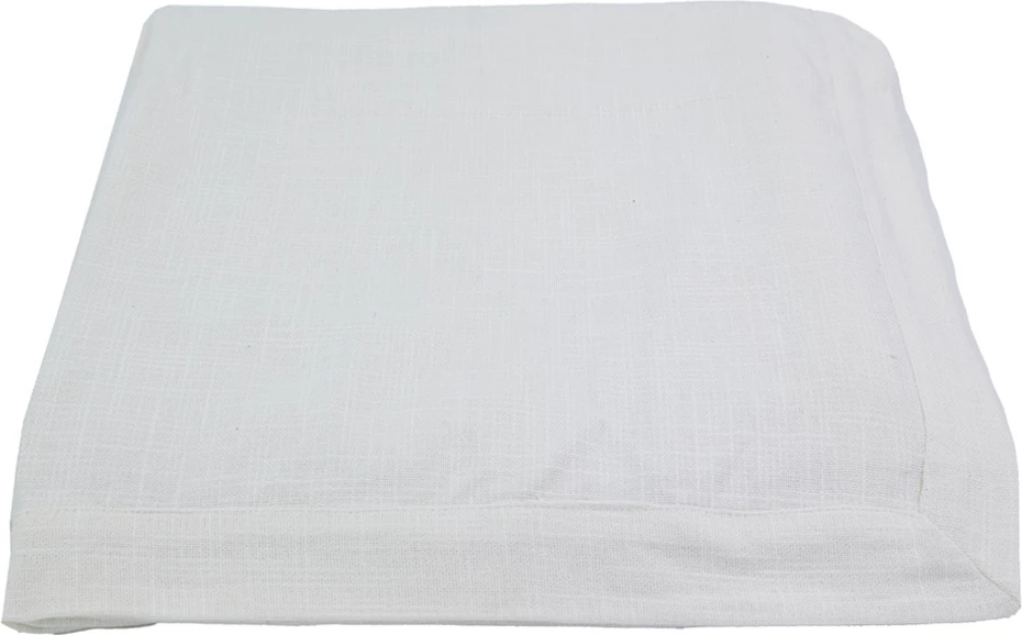 Mbulese tavoline pambuku e bardhë, 240x140cm