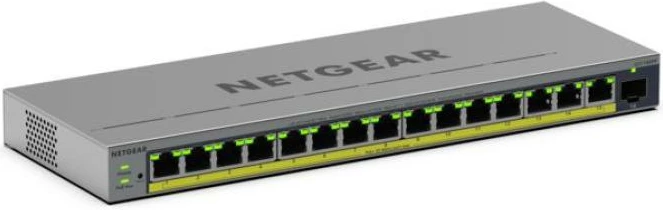 Switch Netgear GS116EPP-100EUS, 16 porte, 100 Mbps