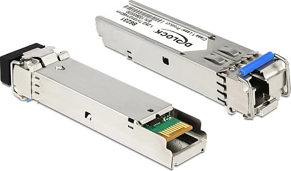 Modul SFP DeLOCK 86231, 1 Gbit/s, LC, Single-Mode 9/125 µm, BX, 10 km, inox
