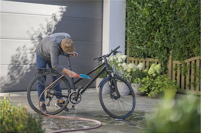 Set furçash pastrimi GARDENA Cleansystem Fahrrad Bürsten-Set, 294 mm, e zezë/gjelbër/gri/portokalli