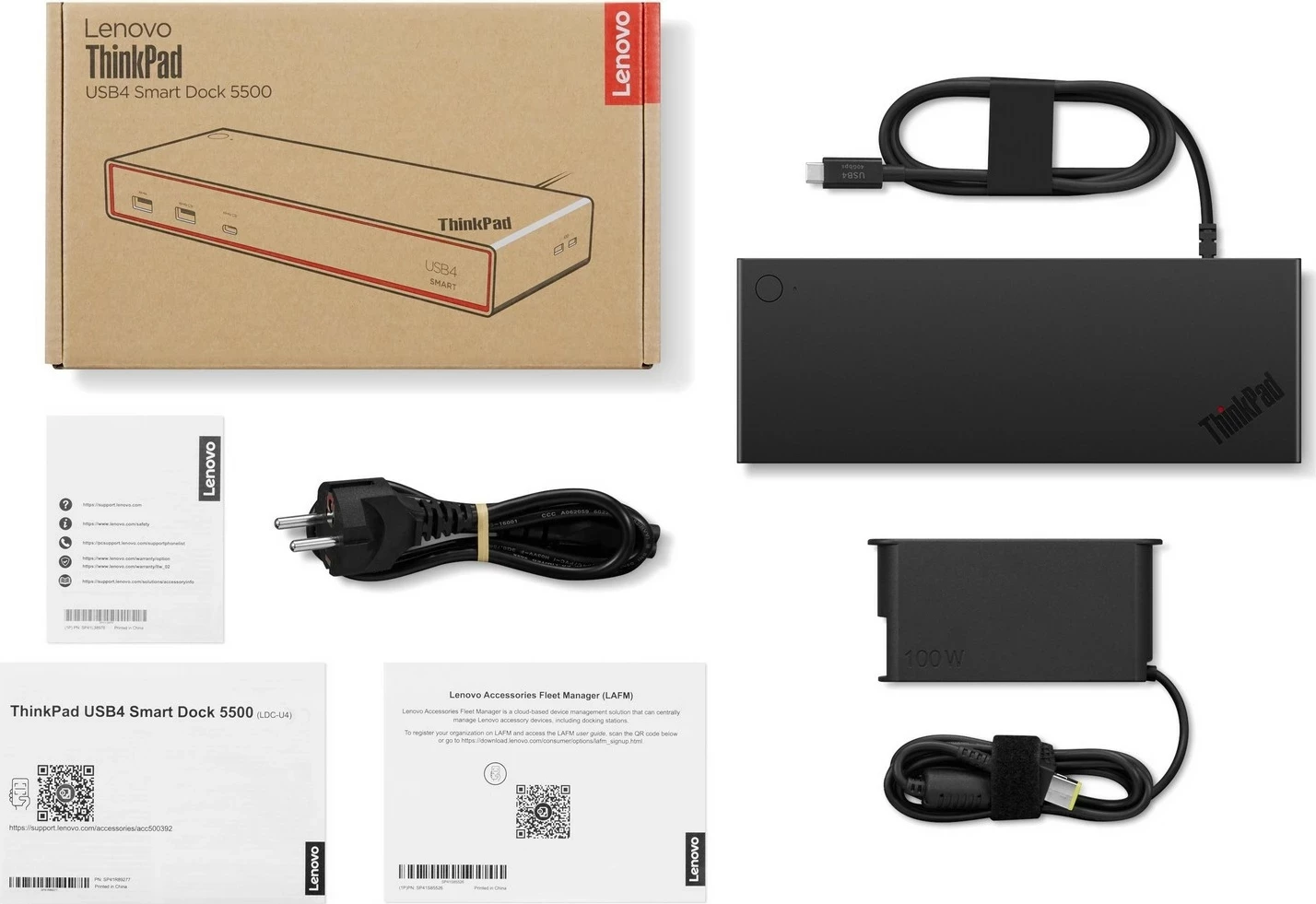 Dok stacion Lenovo ThinkPad USB4 Smart Dock 5500, 100W, i zi