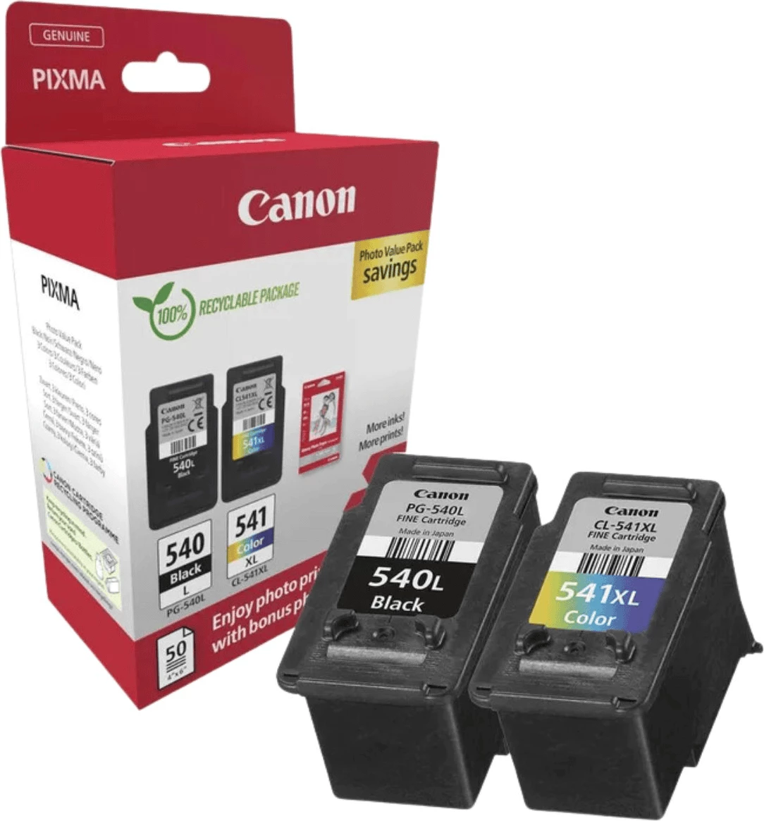 Kartutxh bojë, Canon, PG-540L/CL-541XL 5224B017, XL multipack, set 2 copë, e zezë + ngjyra (C/M/Y)
