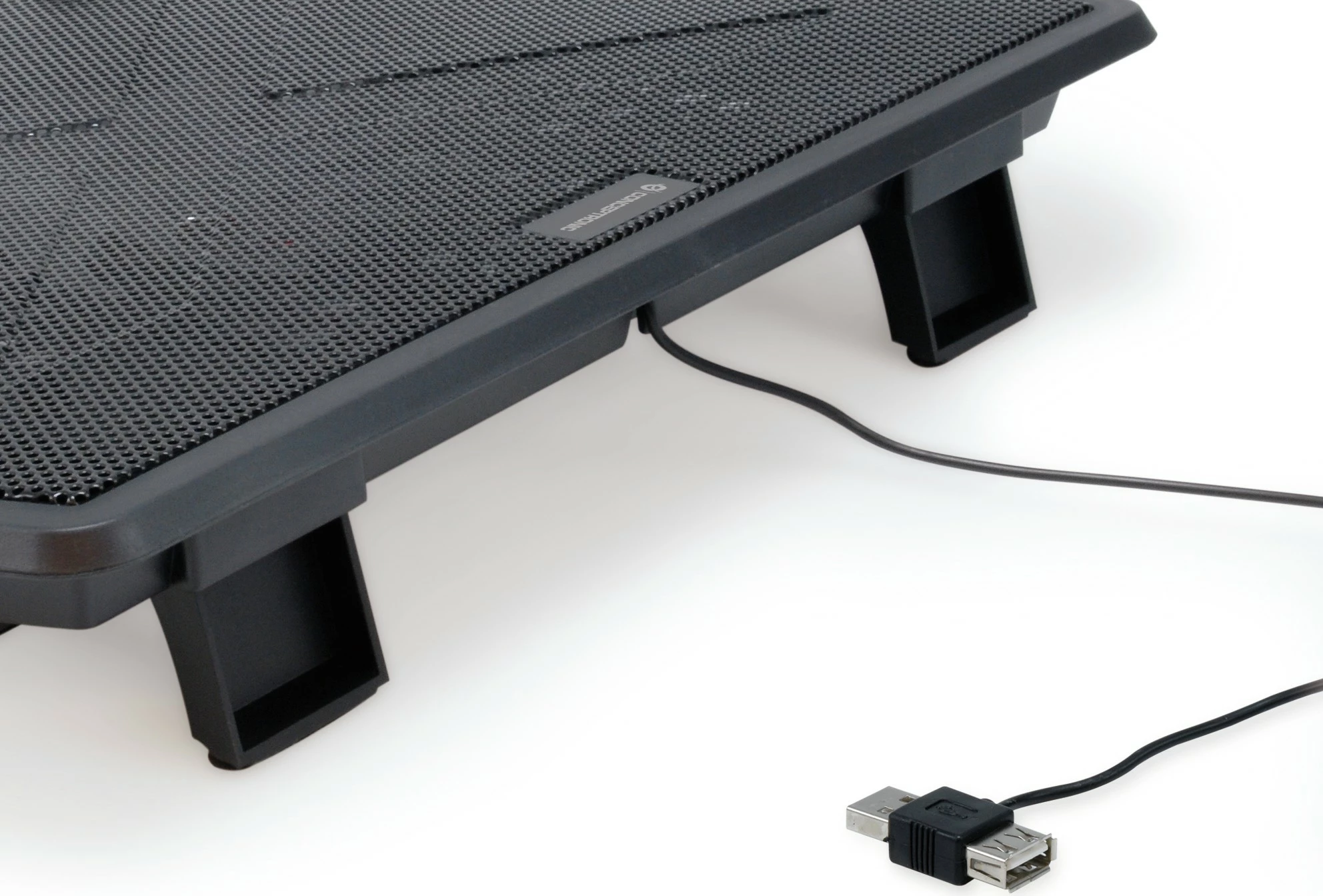 Mbajtëse ftohëse Conceptronic 1-Fan USB-A2.0 për laptop 15.6 inç, e zezë