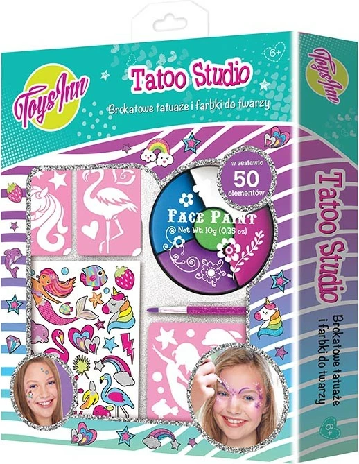 Set pikturimi fytyre dhe tatuazhe Stnux STN5331, shumëngjyrësh, për vajza