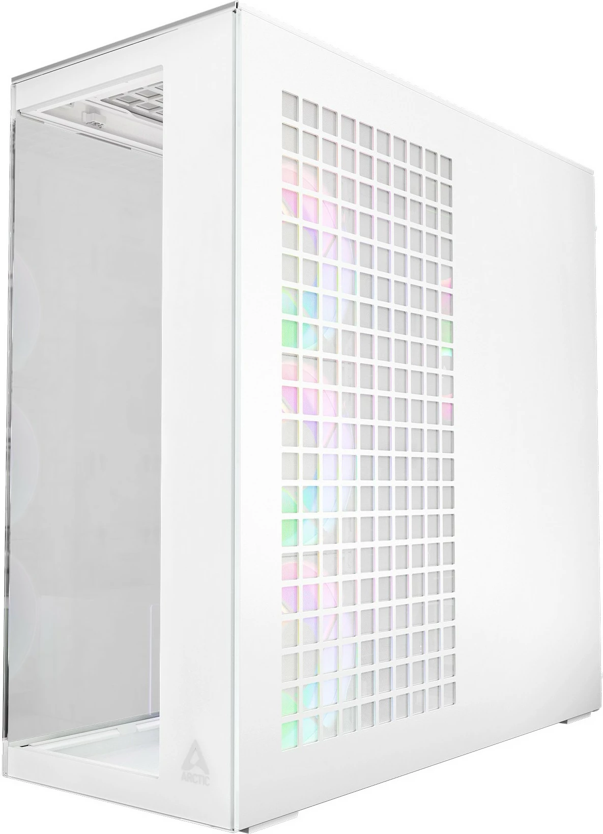 Kasë ARCTIC Xtender, Midi Tower, xham i temperuar, RGB, e bardhë