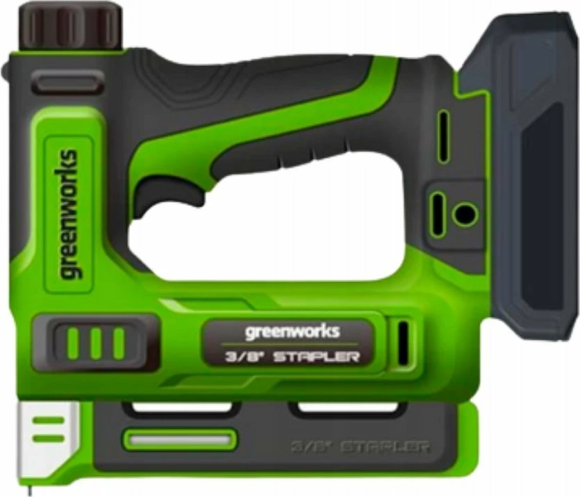 Stapler akumulatorik Greenworks G24CS10 24V, 6-14 mm, i zi/jeshil