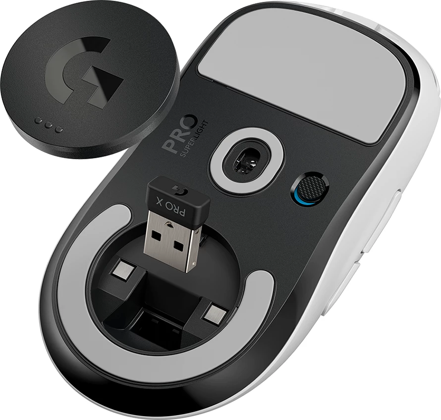 Maus gaming wireless Logitech G PRO X SUPERLIGHT (EER2) 100-25600 DPI, i bardhë