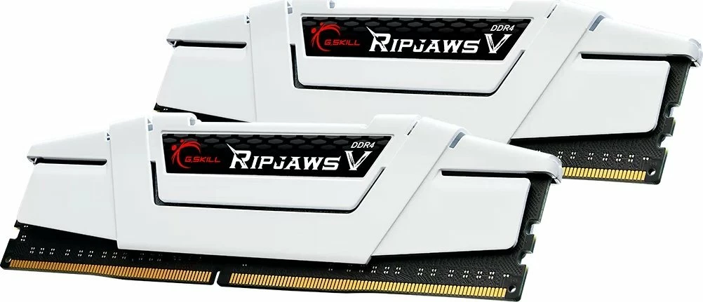 RAM Memorje G.Skill Ripjaws V F4-3600C18D-32GVW 32GB (2x16GB) DDR4 3600MHz CL18 UDIMM, e bardhë, set 2 copë