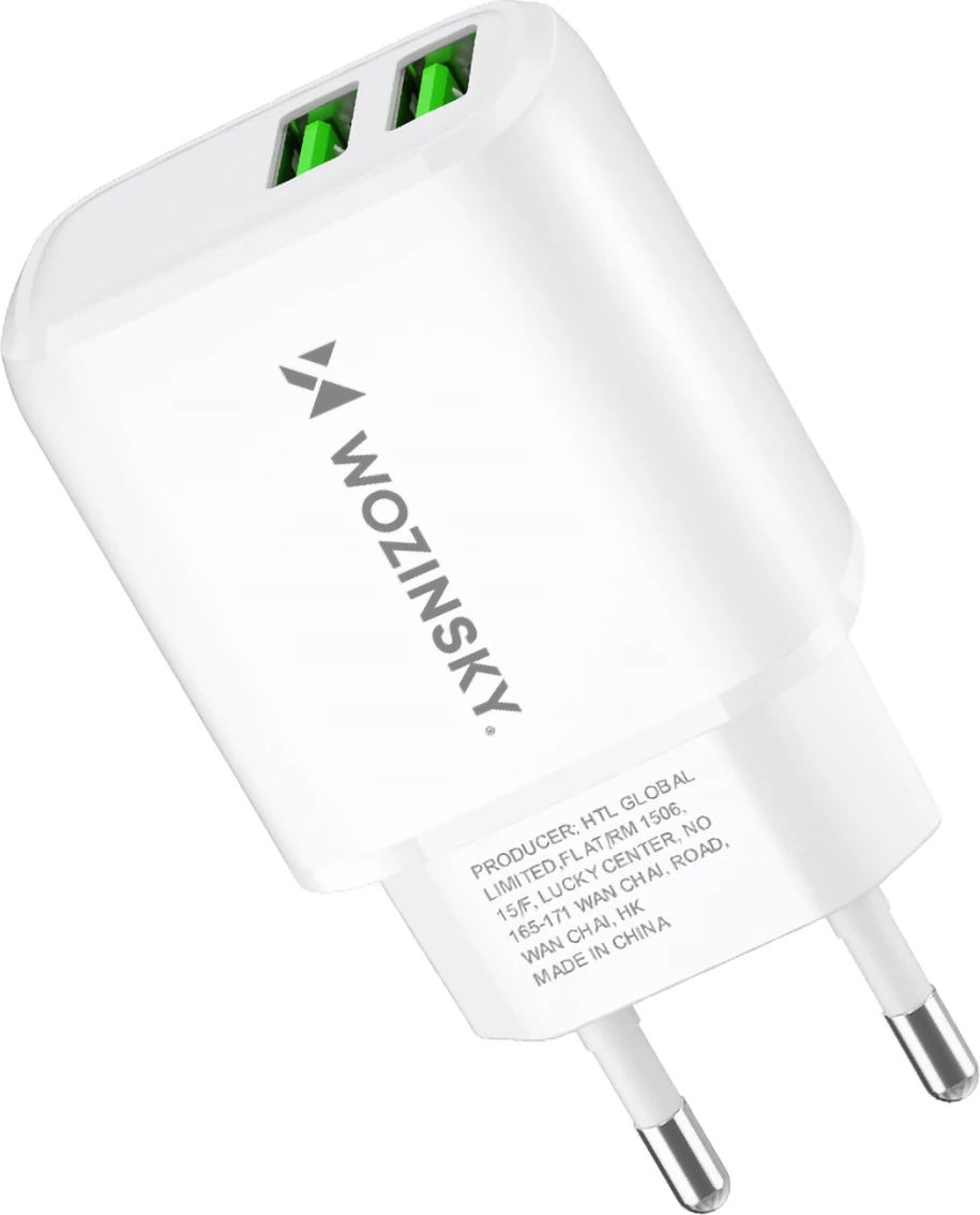 Karikues muri Wozinsky CUWCW, 2 x USB-A, 2.4A, i bardhë