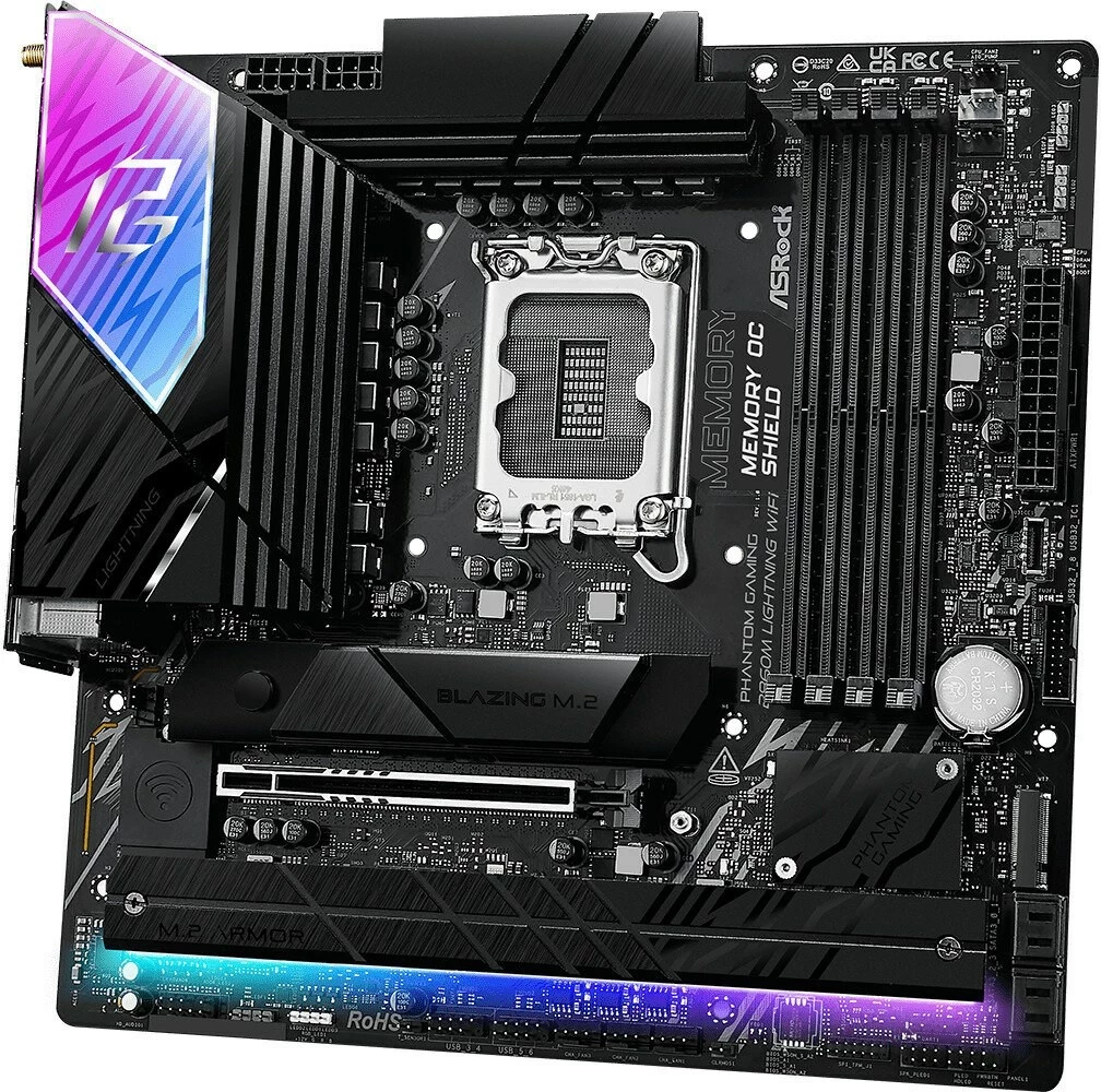Pllakë amë ASRock B860M Lightning WiFi, micro ATX, Socket 1851, WiFi, Thunderbolt 4