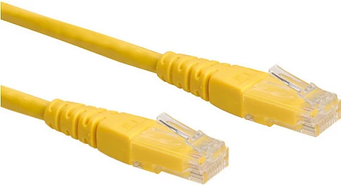 Kabllo rrjeti ROLINE Cat6 UTP RJ-45 0.3m, e verdhë
