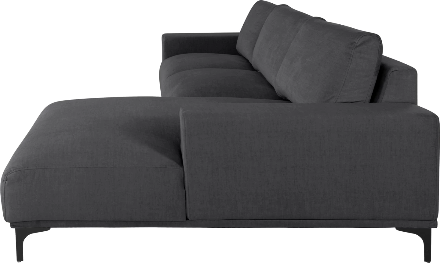 Kënd divani NOA FH3278.02R, pëlhurë antracit, 288x90-157x67-80H cm