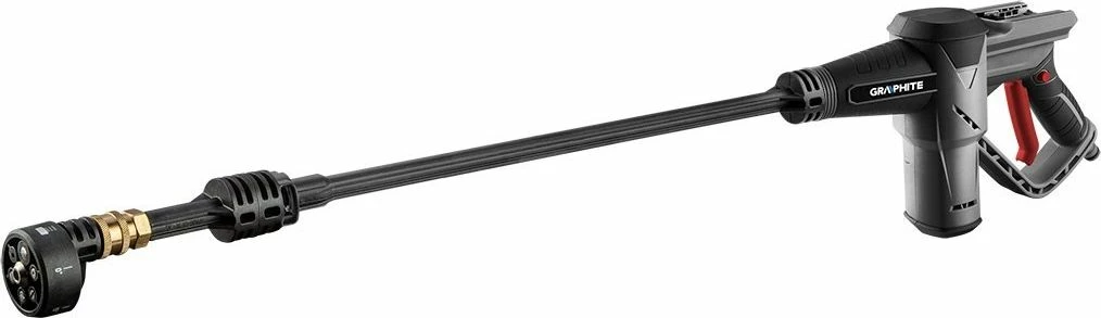 Larëse me presion Graphite Energy+ 58G083, me bateri 18V, 24 bar, 170 l/h, zorrë 5 m, pa bateri dhe karikues, gri/zezë