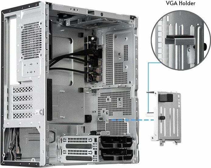 Kasë Chieftec BS-20B-OP mini tower uATX/Mini-ITX, pa PSU, USB-C, pa dritare, e zezë