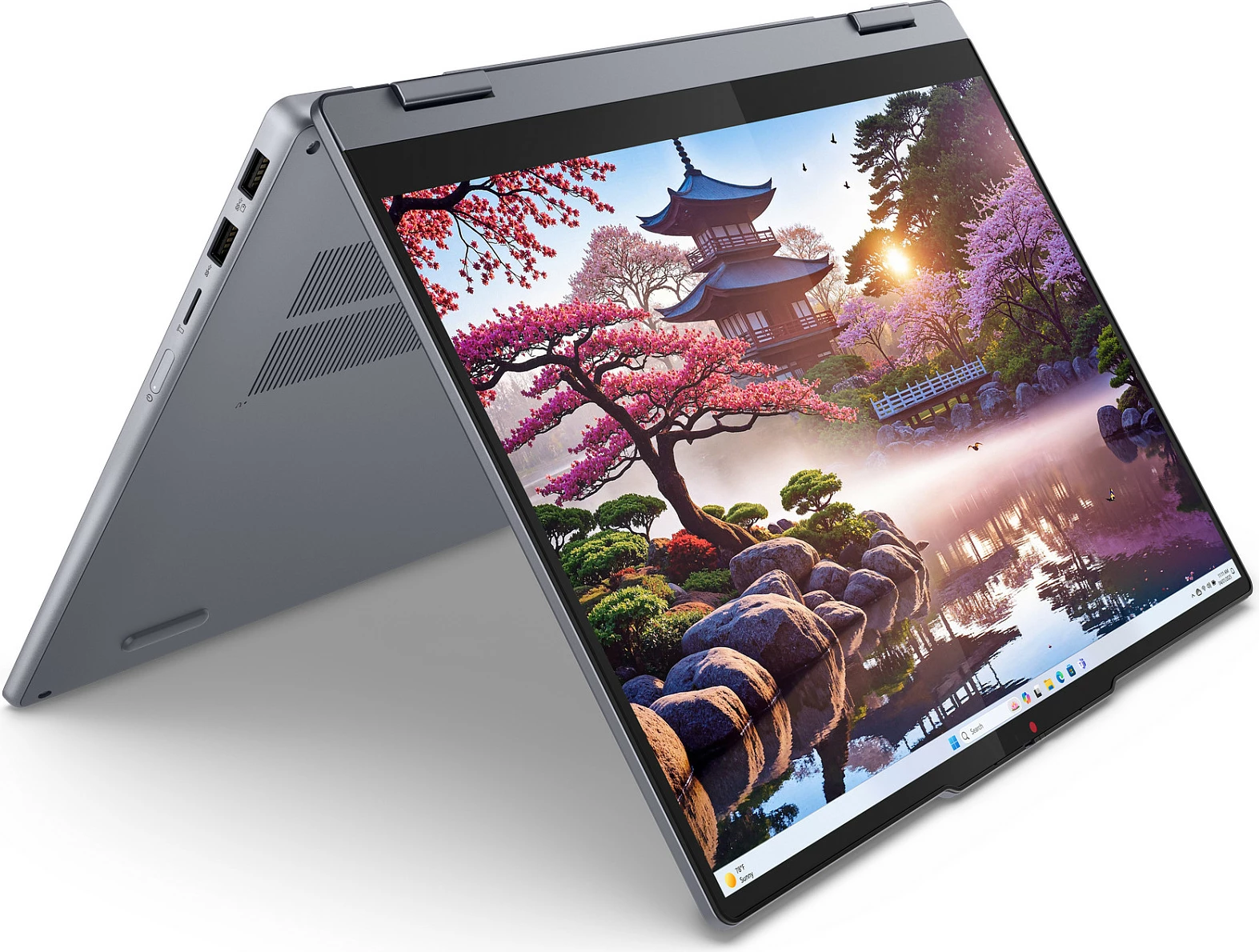 Laptop 2-në-1 Lenovo IdeaPad 5, Ryzen AI 5 340, 16GB RAM Memorje, 512GB SSD, 14" WUXGA, Windows 11 Home, Luna Grey
