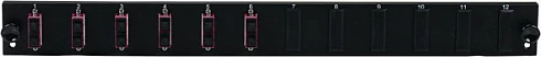 Panel fiber optik EFB Elektronik 1U 12-port, 6x SC Duplex OM3, metal, gri