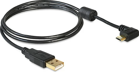Kabllo USB DeLOCK 83147, USB-A në Micro-USB B këndore, 1 m, USB 2.0, e zezë