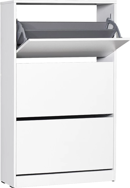 Dollap këpucësh 18 palë, ngjyrë bardhë, 73x26x119cm