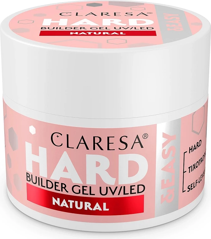 Xhel ndërtues për thonj Claresa Hard&Easy Builder Gel për femra Natural 12g
