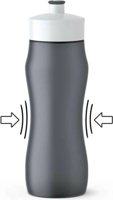 Shishe sportive Emsa 518086, 0.6L, anthrazit/bardhë