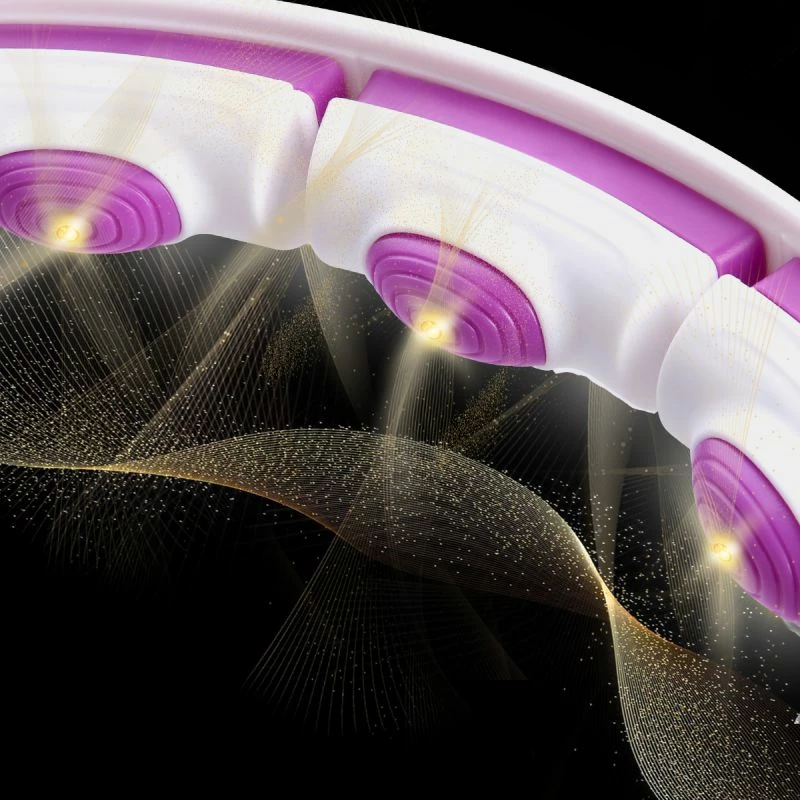 Hula hop me magnete dhe peshë HMS HHM17, i bardhë/vjollcë me numërues