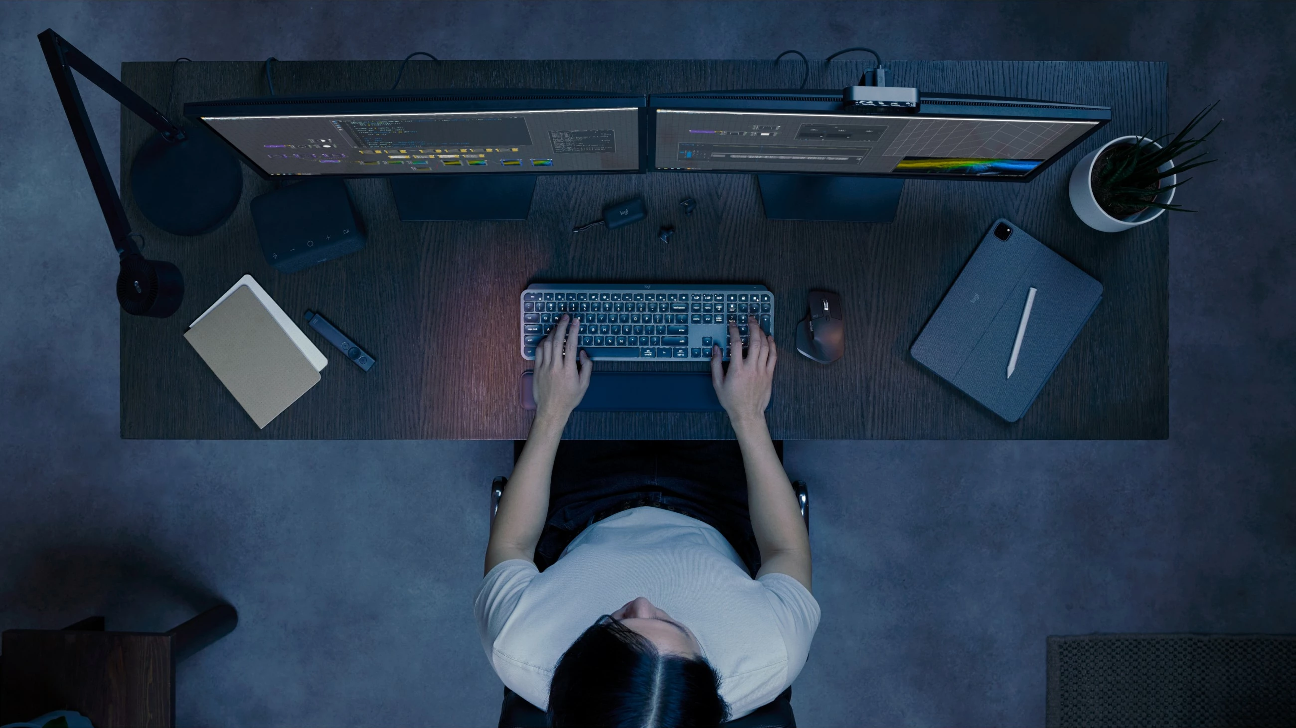 Set tastierë dhe maus Logitech MX Keys S Combo, wireless, QWERTZ, LED, Graphite