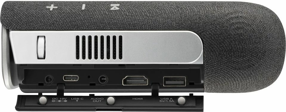 Projektor LED portativ ViewSonic M1X, WVGA 800x480, 150 lm, Wi-Fi/Bluetooth, bateri e integrume, 0.8 kg, zi/argjend, me çantë + telekomandë