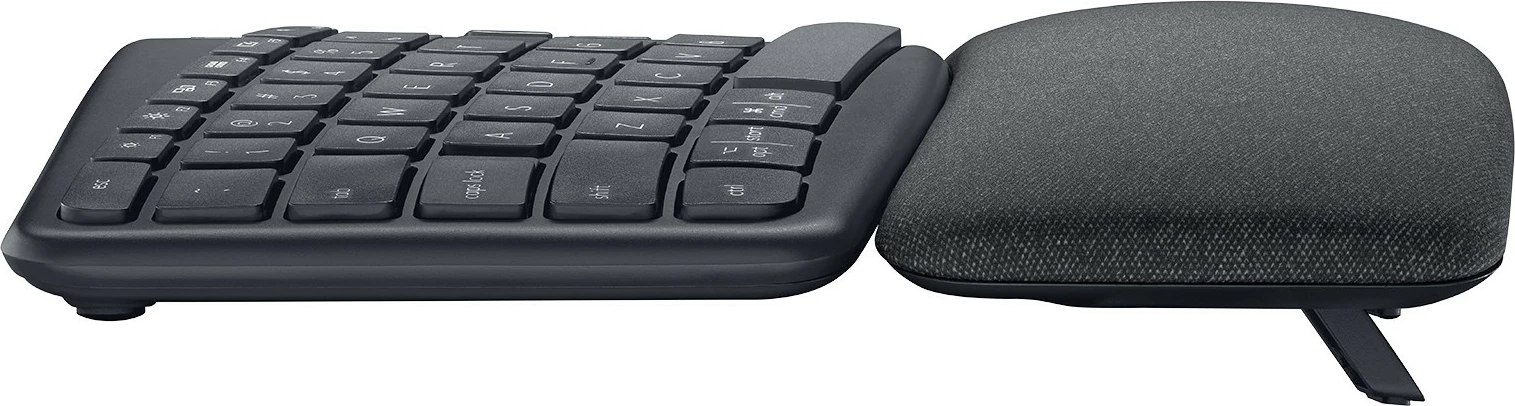 Tastierë ergonomike Logitech ERGO K860, full-size, wireless, RF + Bluetooth, gjuhë frëngjisht, grafit