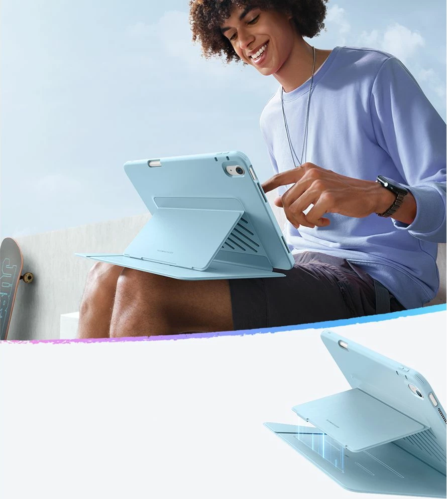 Mbështjellës ESR Flip Hybrid për iPad Air 13", Blue