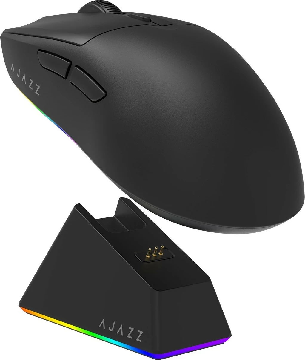 Maus pa kabllo Ajazz AJ139 V2 MC, 12000 DPI, stacion karikimi, e zezë