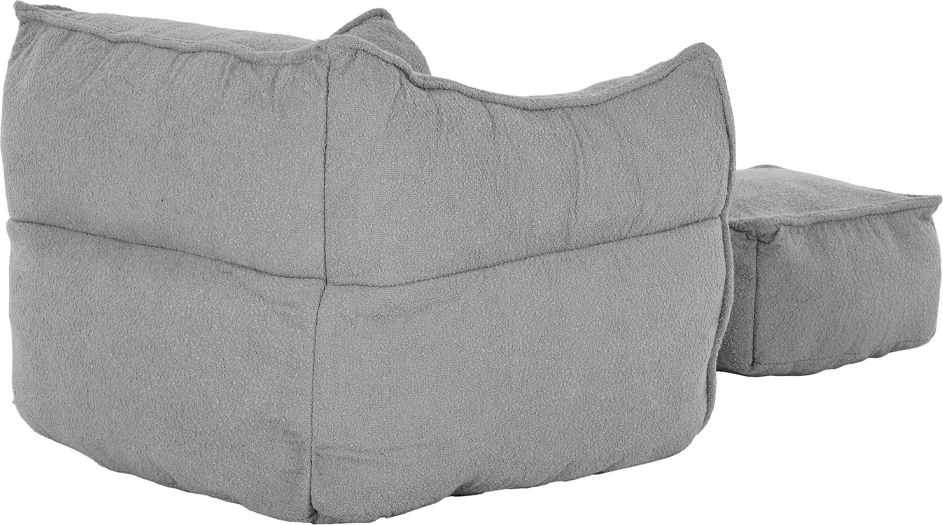 Set ulëse Sponge me këmbështetëse, ngjyrë gri-argjendtë, 95x102x73cm