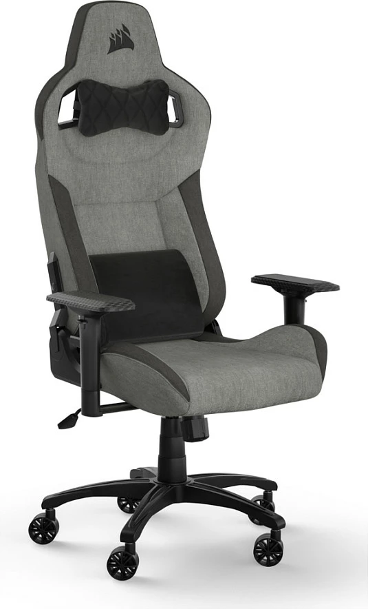 Karrige gaming Corsair T3 Rush, stof, 4D armrest, deri 120 kg, gri/anthracit