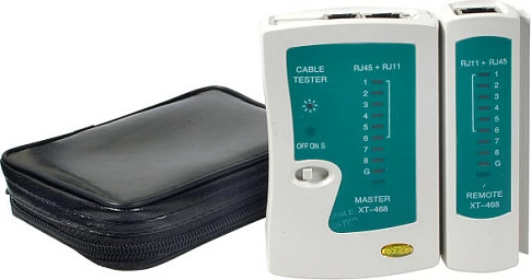 Tester kabllosh rrjeti EFB Elektronik 39939.1, RJ-11/RJ-12/RJ-45, master + remote, gjelbër/hirtë