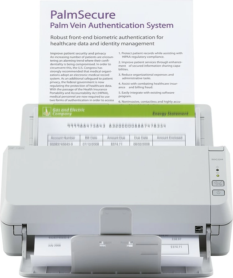 Skaner dokumentesh Ricoh SP-1125N, 25 faqe/min, duplex, Ethernet LAN, USB, i bardhë