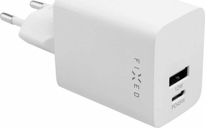 Karikues udhëtimi Fixed Mini FIXC45M-CU-WH 45W PD, USB-C + USB-A, i bardhë