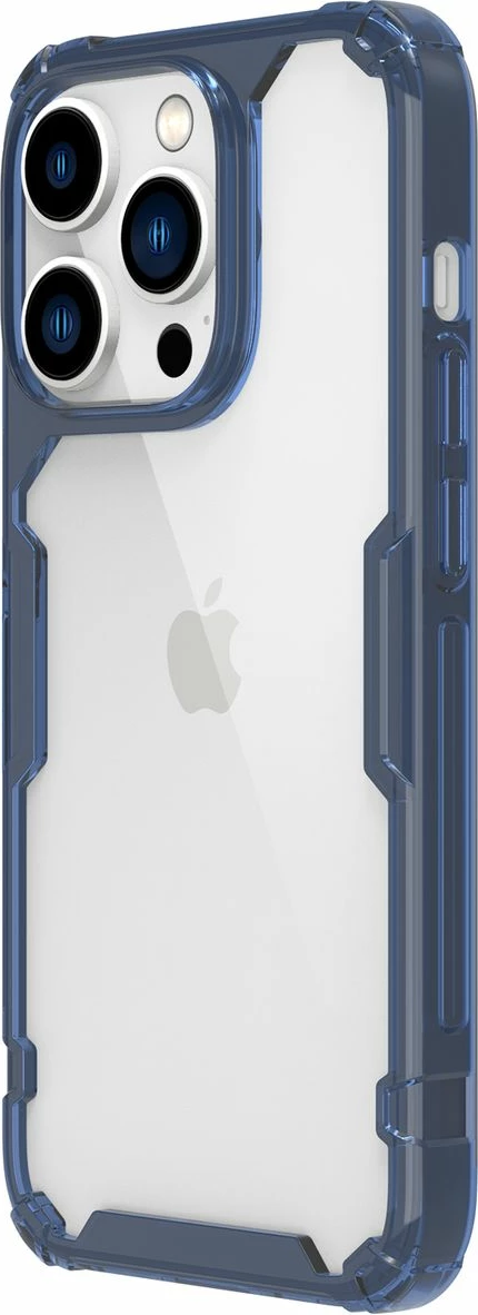 Mbështjellës Nillkin Nature Pro për iPhone 14 Pro, i fortifikuar, Kaltër/Transparent