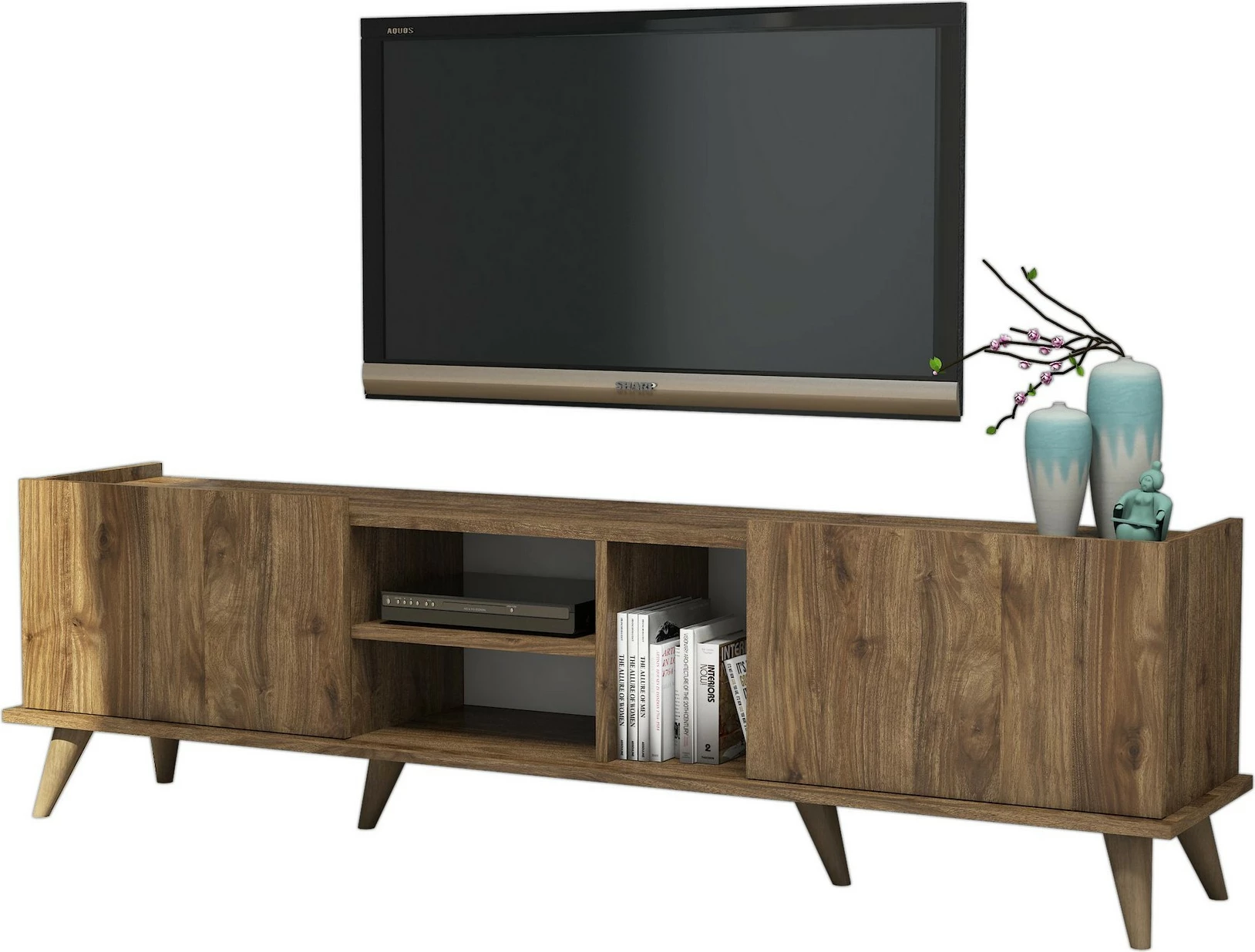Komodë TV Hanah Home, Elegante 1310, ngjyrë arre, 180x52x34cm