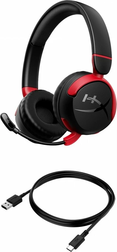 kufje gaming wireless HyperX Cloud Mini 7G8F1AA, Bluetooth 5.3, mikrofon me mute me rrotullim, bateri deri 25 orë, e zezë