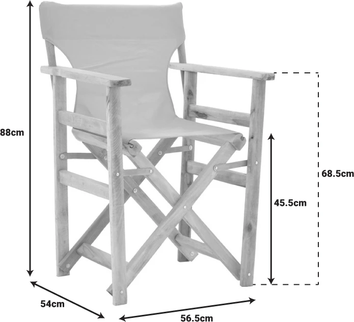 Karrige regjisori ngjyrë natyrale, dru ahu, pëlhurë jeshile